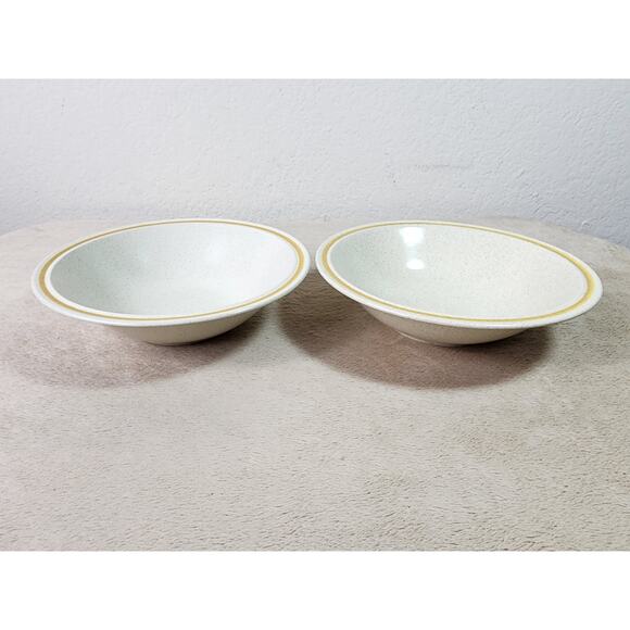 Hearthside Garden Festival Cereal Fruit Bowl 6 3/4" Stoneware 80s Japan x2 - Picture 6 of 11